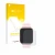Parte frontal de un envase de producto con el logotipo de la marca upscreen. Al lado se muestra el dispositivo walkbee Smartwa
