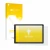 Parte frontal de un envase de producto con el logotipo de la marca upscreen. Al lado se muestra el dispositivo HotLight HOTC10