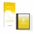 Parte frontal de un envase de producto con el logotipo de la marca upscreen. Al lado se muestra el dispositivo Boox Note Air 4