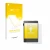 Parte frontal de un envase de producto con el logotipo de la marca upscreen. Al lado se muestra el dispositivo Light Phone 3 c