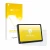 Parte frontal de un envase de producto con el logotipo de la marca upscreen. Al lado se muestra el dispositivo Carpuride W502B