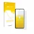 Parte frontal de un envase de producto con el logotipo de la marca upscreen. Al lado se muestra el dispositivo realme 14 con s