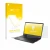 Parte frontal de un envase de producto con el logotipo de la marca upscreen. Al lado se muestra el dispositivo Fujitsu Lifeboo