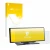 Parte frontal de un envase de producto con el logotipo de la marca upscreen. Al lado se muestra el dispositivo Avylet RC11 8.1