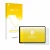 Parte frontal de un envase de producto con el logotipo de la marca upscreen. Al lado se muestra el dispositivo Acepad HIGH Tab