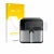 Parte frontal de un envase de producto con el logotipo de la marca upscreen. Al lado se muestra el dispositivo Tefal Easy Fry 