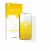 Parte frontal de un envase de producto con el logotipo de la marca upscreen. Al lado se muestra el dispositivo Vivo S50 con su