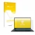 Parte frontal de un envase de producto con el logotipo de la marca upscreen. Al lado se muestra el dispositivo ASUS V16 V3607 