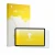 Parte frontal de un envase de producto con el logotipo de la marca upscreen. Al lado se muestra el dispositivo MG S5 EV ZS3E 2