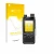 Parte frontal de un envase de producto con el logotipo de la marca upscreen. Al lado se muestra el dispositivo Hytera P50 con 