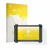 Parte frontal de un envase de producto con el logotipo de la marca upscreen. Al lado se muestra el dispositivo MUCAR 892BT con