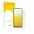 Parte frontal de un envase de producto con el logotipo de la marca upscreen. Al lado se muestra el dispositivo Huawei Nova Y72