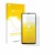Parte frontal de un envase de producto con el logotipo de la marca upscreen. Al lado se muestra el dispositivo Samsung Galaxy 
