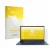 Parte frontal de un envase de producto con el logotipo de la marca upscreen. Al lado se muestra el dispositivo ASUS Vivobook 1