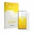 Parte frontal de un envase de producto con el logotipo de la marca upscreen. Al lado se muestra el dispositivo Xiaomi Redmi No