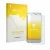 Parte frontal de un envase de producto con el logotipo de la marca upscreen. Al lado se muestra el dispositivo Sharp Aquos SHV