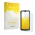 Parte frontal de un envase de producto con el logotipo de la marca upscreen. Al lado se muestra el dispositivo Doogee Fire 5 P