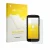 Parte frontal de un envase de producto con el logotipo de la marca upscreen. Al lado se muestra el dispositivo Doogee Fire 3 c