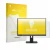 Parte frontal de un envase de producto con el logotipo de la marca upscreen. Al lado se muestra el dispositivo Acer Vero B7 B2