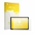 Parte frontal de un envase de producto con el logotipo de la marca upscreen. Al lado se muestra el dispositivo WetterOnline Ho