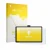 Parte frontal de un envase de producto con el logotipo de la marca upscreen. Al lado se muestra el dispositivo Wacom One 14 co