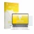 Parte frontal de un envase de producto con el logotipo de la marca upscreen. Al lado se muestra el dispositivo HP EliteBook 8 