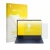 Parte frontal de un envase de producto con el logotipo de la marca upscreen. Al lado se muestra el dispositivo HP EliteBook X 