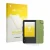 Parte frontal de un envase de producto con el logotipo de la marca upscreen. Al lado se muestra el dispositivo Hiby W4 con su 