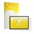 Parte frontal de un envase de producto con el logotipo de la marca upscreen. Al lado se muestra el dispositivo Microsoft Surfa