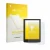 Parte frontal de un envase de producto con el logotipo de la marca upscreen. Al lado se muestra el dispositivo inkBOOK Solaris