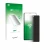 Parte frontal de un envase de producto con el logotipo de la marca upscreen. Al lado se muestra el dispositivo OnePlus 13R con