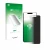 Parte frontal de un envase de producto con el logotipo de la marca upscreen. Al lado se muestra el dispositivo Oukitel P1 con 