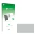 Parte frontal de un envase de producto con el logotipo de la marca upscreen. Al lado está el protector de pantalla correspondi