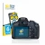 Parte frontal de un envase de producto con el logotipo de la marca BROTECT. Al lado se muestra el dispositivo Canon EOS 2000D 