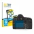 Parte frontal de un envase de producto con el logotipo de la marca BROTECT. Al lado se muestra el dispositivo Canon EOS 5D Mar
