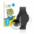 Parte frontal de un envase de producto con el logotipo de la marca BROTECT. Al lado se muestra el dispositivo Pebble Time Roun