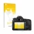 Parte frontal de un envase de producto con el logotipo de la marca upscreen. Al lado se muestra el dispositivo Canon EOS 80D c