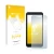 Parte frontal de un envase de producto con el logotipo de la marca upscreen. Al lado se muestra el dispositivo Alcatel 1 (2021