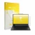 Parte frontal de un envase de producto con el logotipo de la marca upscreen. Al lado se muestra el dispositivo Lenovo ThinkPad