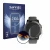 Parte frontal de un envase de producto con el logotipo de la marca Savvies. Al lado se muestra el dispositivo Garmin Fenix 5X 