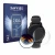 Parte frontal de un envase de producto con el logotipo de la marca Savvies. Al lado se muestra el dispositivo Withings Move EC