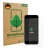 Parte frontal de un envase de producto con el logotipo de la marca ScreenLeaf. Al lado se muestra el dispositivo Apple iPhone 