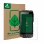 Parte frontal de un envase de producto con el logotipo de la marca ScreenLeaf. Al lado se muestra el dispositivo i.safe MOBILE