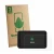 Parte frontal de un envase de producto con el logotipo de la marca ScreenLeaf. Al lado se muestra el dispositivo Atomos Shinob