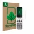 Parte frontal de un envase de producto con el logotipo de la marca ScreenLeaf. Al lado se muestra el dispositivo Doro Leva L30
