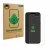Parte frontal de un envase de producto con el logotipo de la marca ScreenLeaf. Al lado se muestra el dispositivo Apple iPhone 