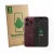Parte frontal de un envase de producto con el logotipo de la marca ScreenLeaf. Al lado se muestra el dispositivo Apple iPhone 