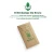 Información sobre la bolsa de envío, hecha de papel kraft reciclado con certificación FSC. El embalaje también está ilustrado.